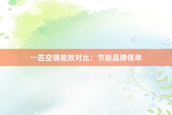 一匹空调能效对比：节能品牌保举